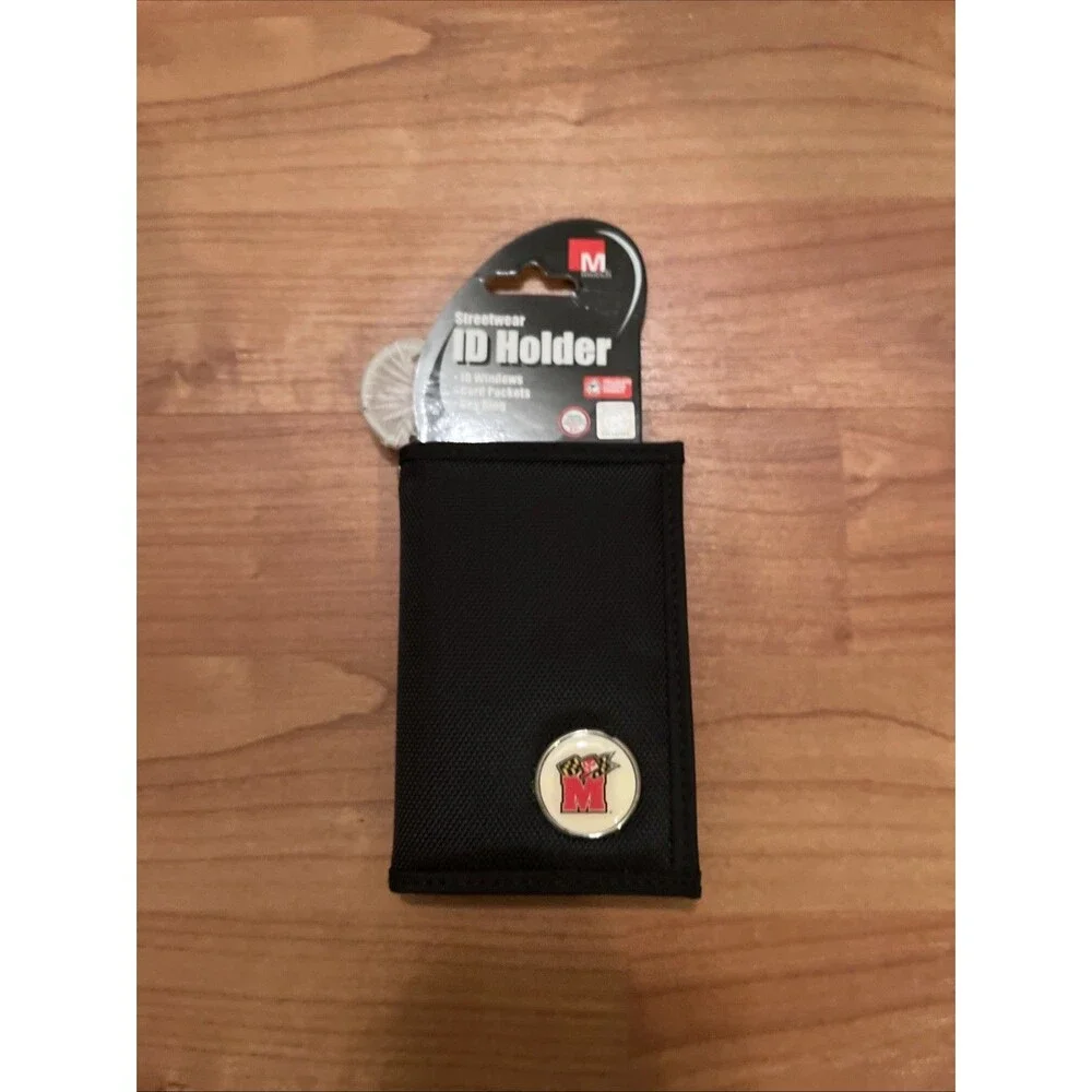 Streetwear Id Holder Maryland Terripans Canvas Id Window Key Ring Black